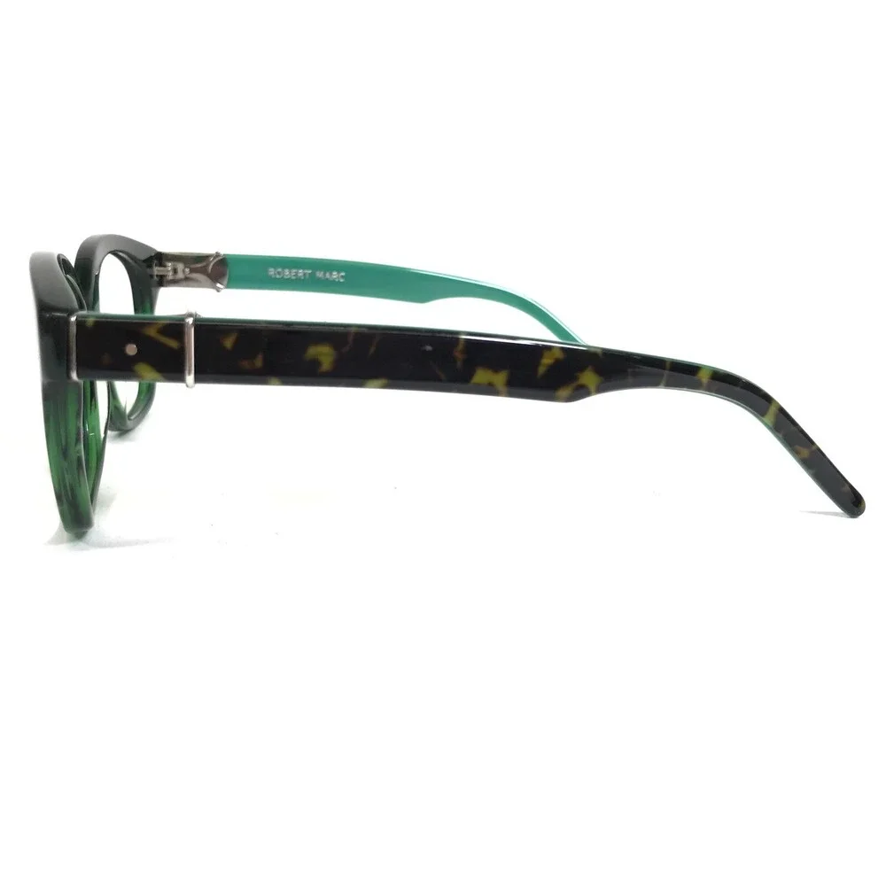 Robert Marc Eyeglasses Frames 681-223 Green Tortoise Square Thick Rim 50-17-135